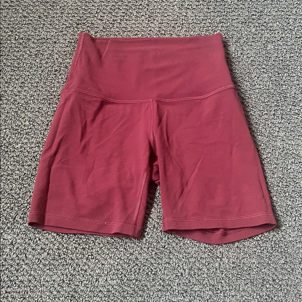 Lululemon Athletica Maroon Bike Shorts